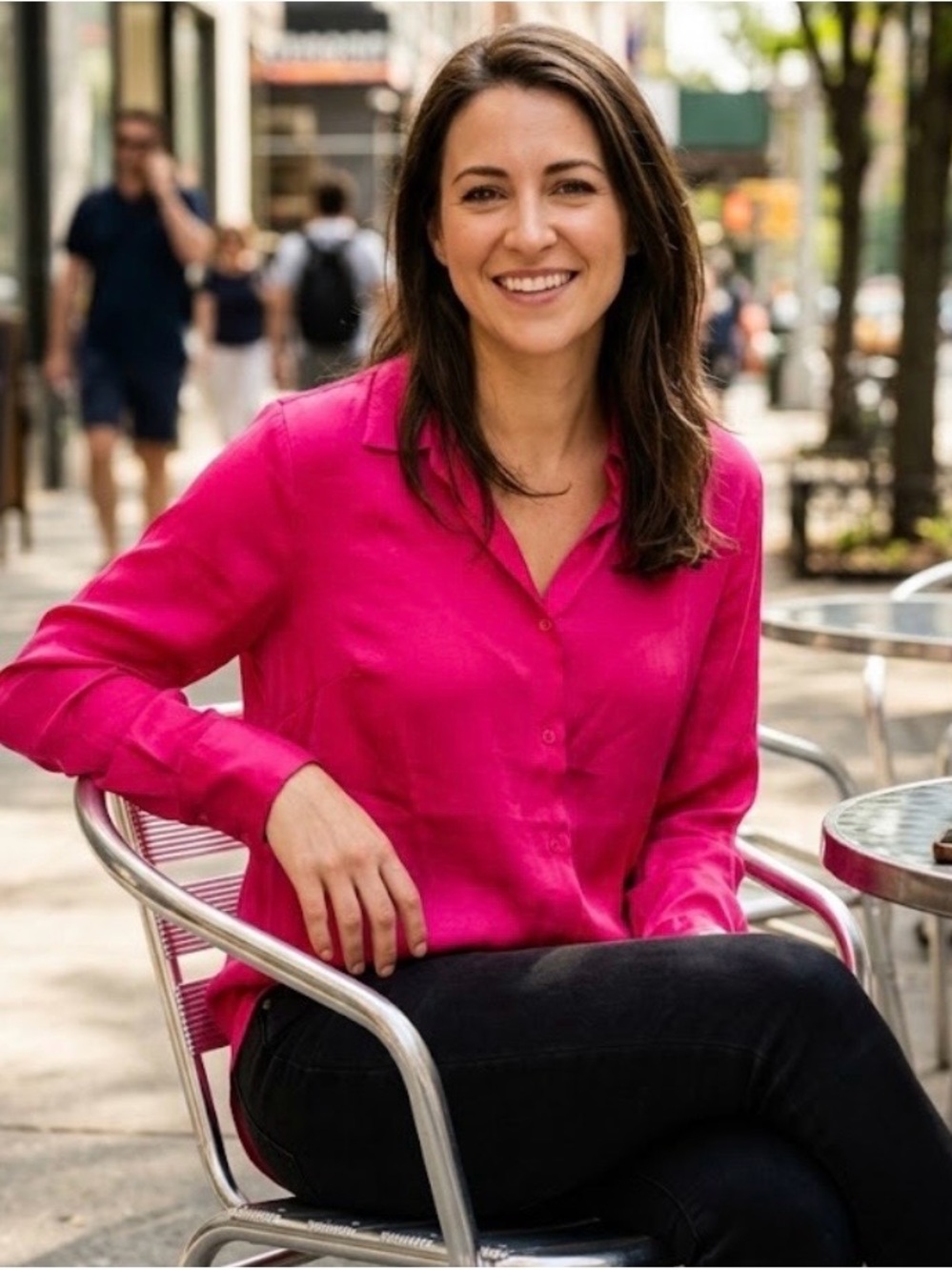 Zara Fuchsia Button-Down Shirt